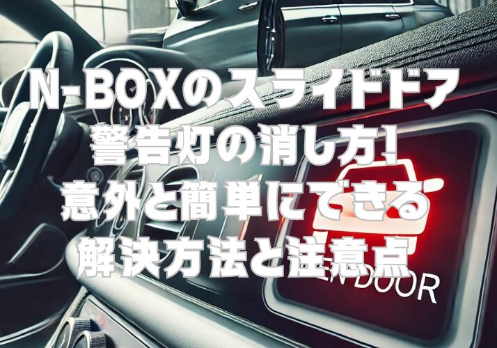 N-BOXのスライドドア警告灯の消し方！意外と簡単にできる解決方法と注意点