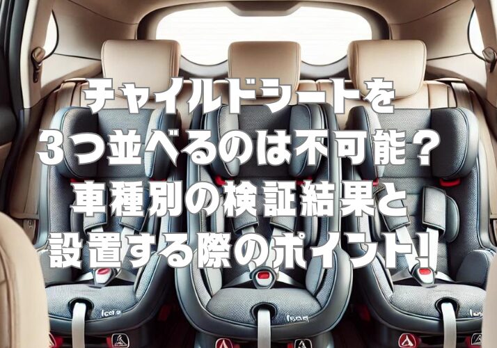 チャイルドシートを3つ並べるのは不可能？車種別の検証結果と設置する際のポイント！