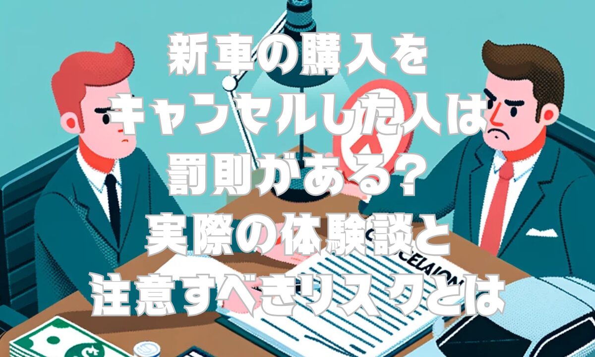 新車の購入をキャンセルした人は罰則がある？実際の体験談と注意すべきリスクとは