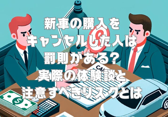 新車の購入をキャンセルした人は罰則がある？実際の体験談と注意すべきリスクとは