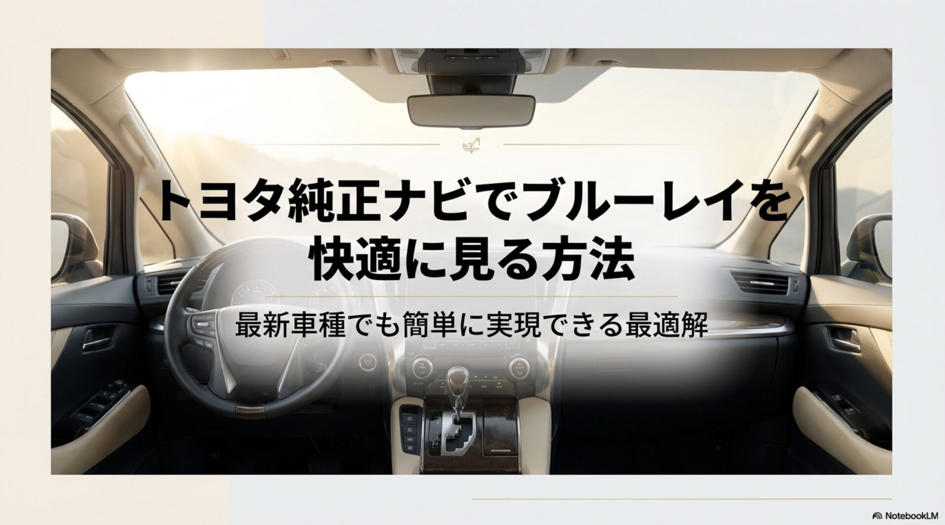 トヨタ純正ナビにブルーレイを後付けして快適に視聴するための解説スライド表紙